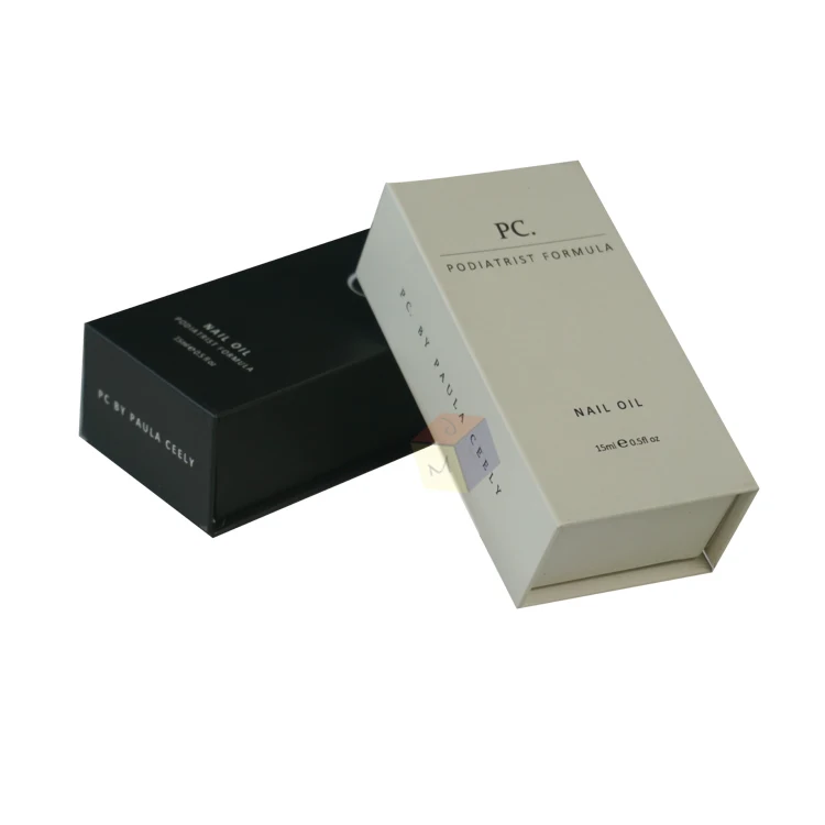 matte black custom printed rigid cardboard magnetic closure paper gift dropper bottle hemp essential cbd oil packaging box