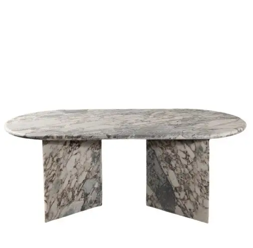 Concrete Concrete Dining Room Furniture Factory Price Elephant White Marble V Base Dining Table