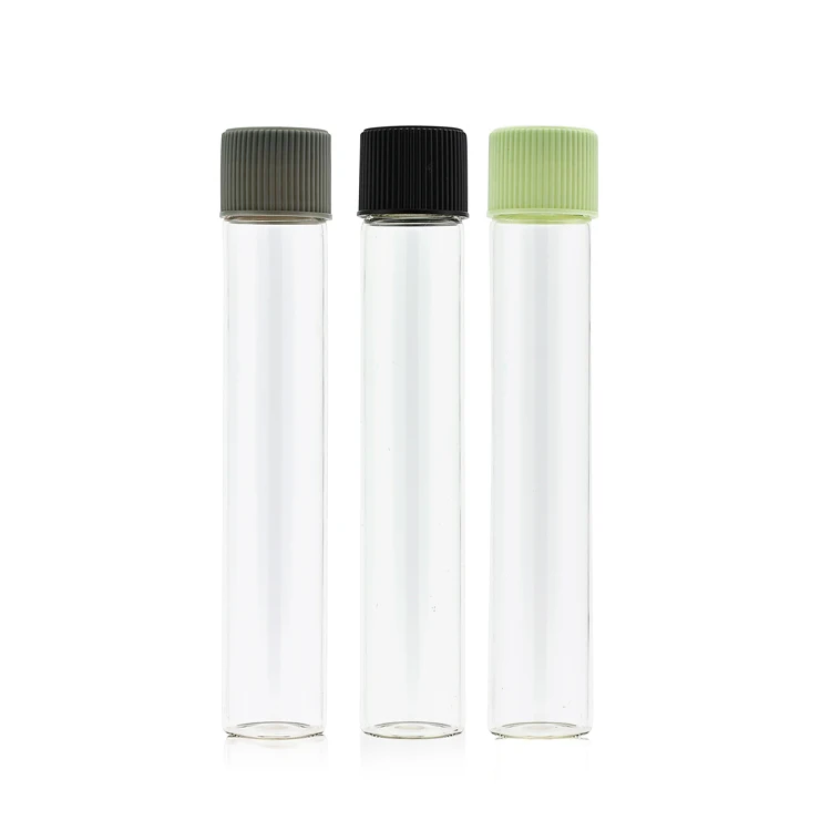 Wholesale New Design Packaging Child Proof Glass Tubes Child Resistant Glass Round Vial With Screw Top Lid