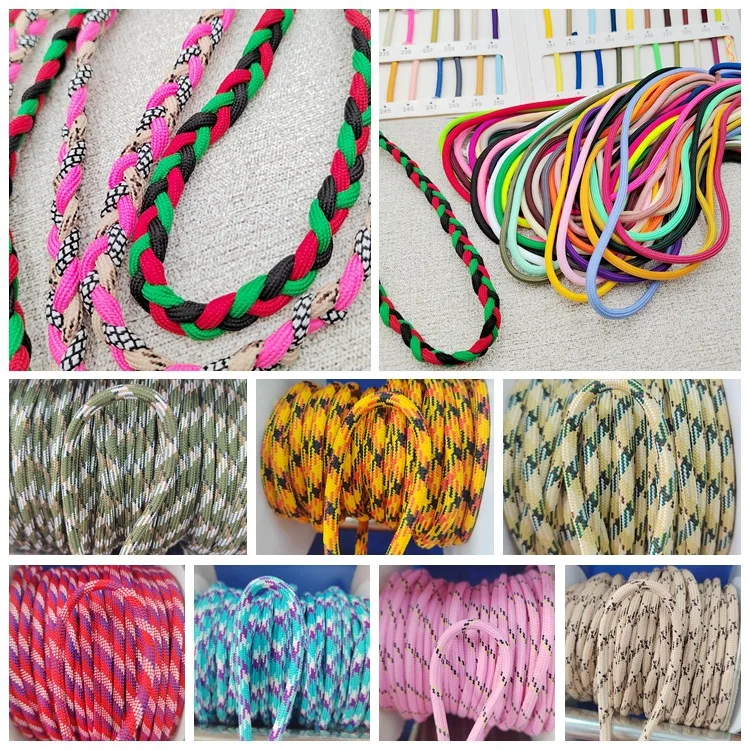 Manufacturers Color Rope Has Thick and Thin Multi-color Polyester Rope Safety Rope Mobile Phone Lanyard Braided