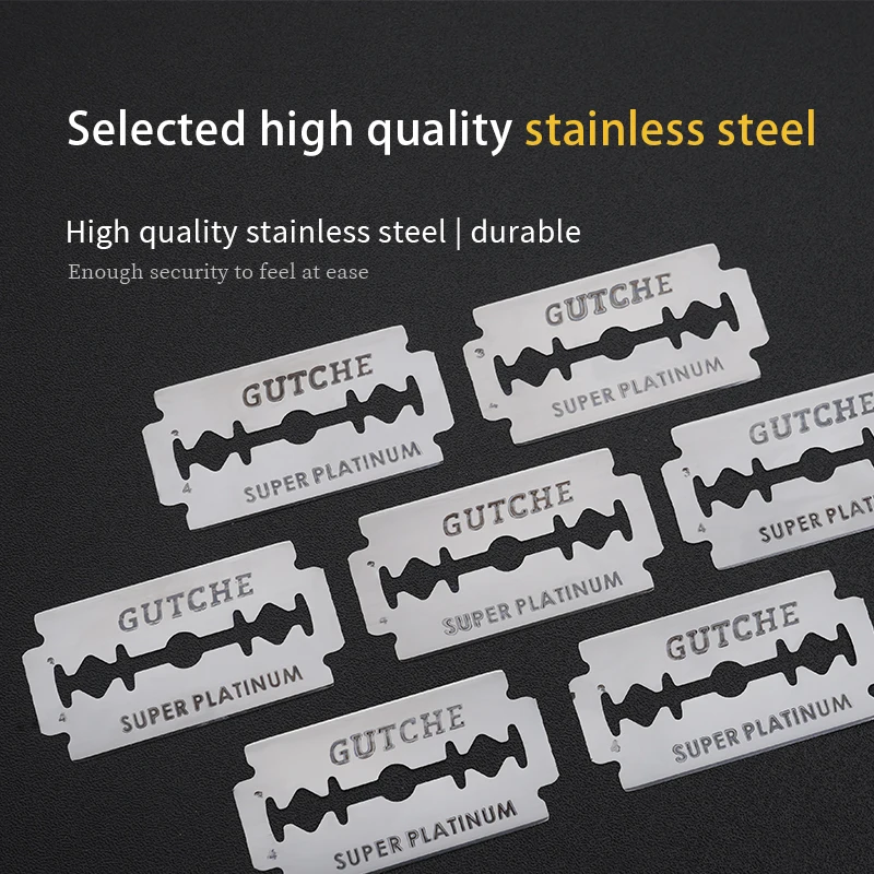 Double Edge Razor Blades Salon Use Shaving Old-fashioned Shaver Blade 10 Pieces Pack Stainless Steel