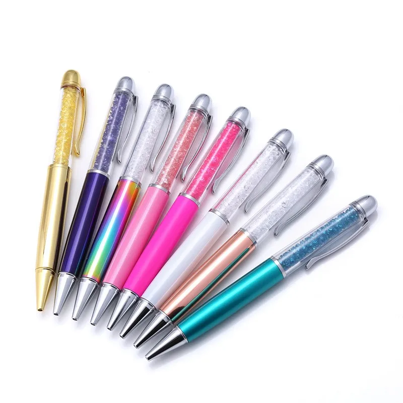 Luxury promotional customization logo printing metal beauty fashion crystal gift pen for women gift