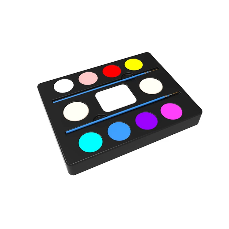 Temporary Kids Body Face Painting Palette Children Rainbow Water-based Face Paint