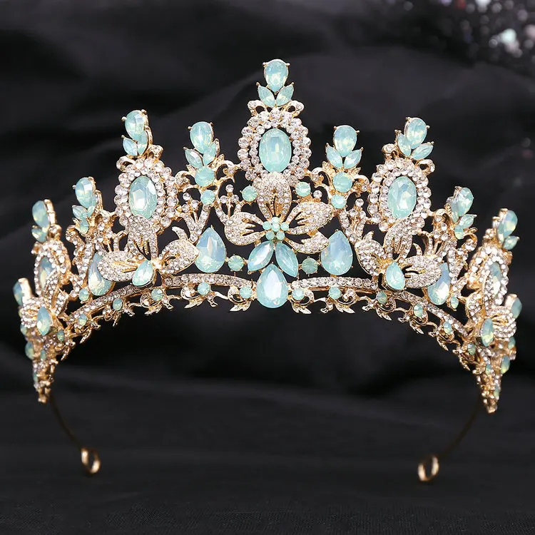 New arrival  flower crown high quality bridal hair accessories crystal wedding tiara crown for woman