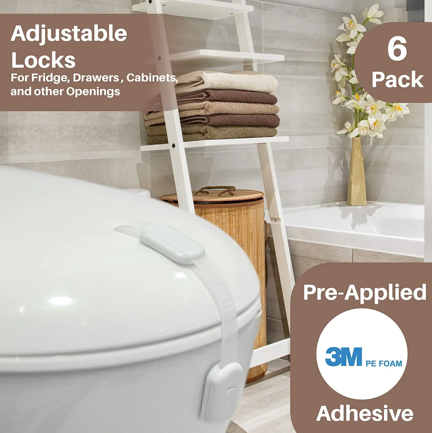 Complete Baby Proofing Kit - Child Safety Hidden Locks for Cabinets & Drawers Adjustable Safety Latches Corner Guards and Outl