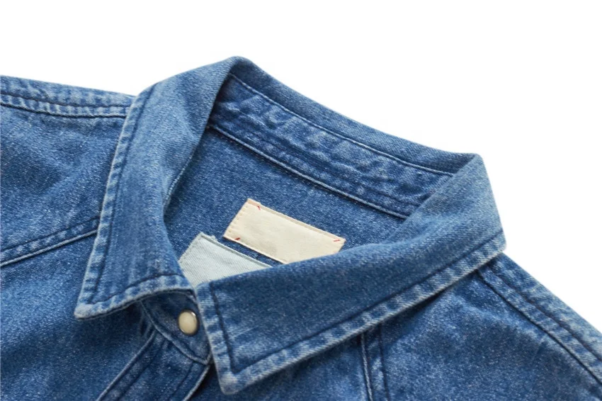 
Popular custom made comfortable cowboy shirts long sleeve man demin shirts wholesaler from direct Chinese factory 