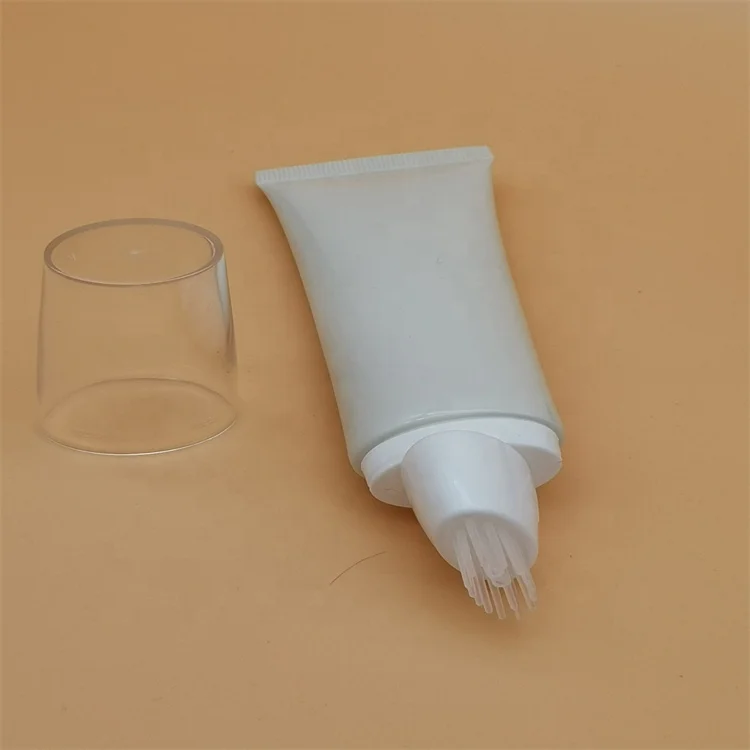 40ml plastic brush hair comb care tube packaging for scalp care & hair dye