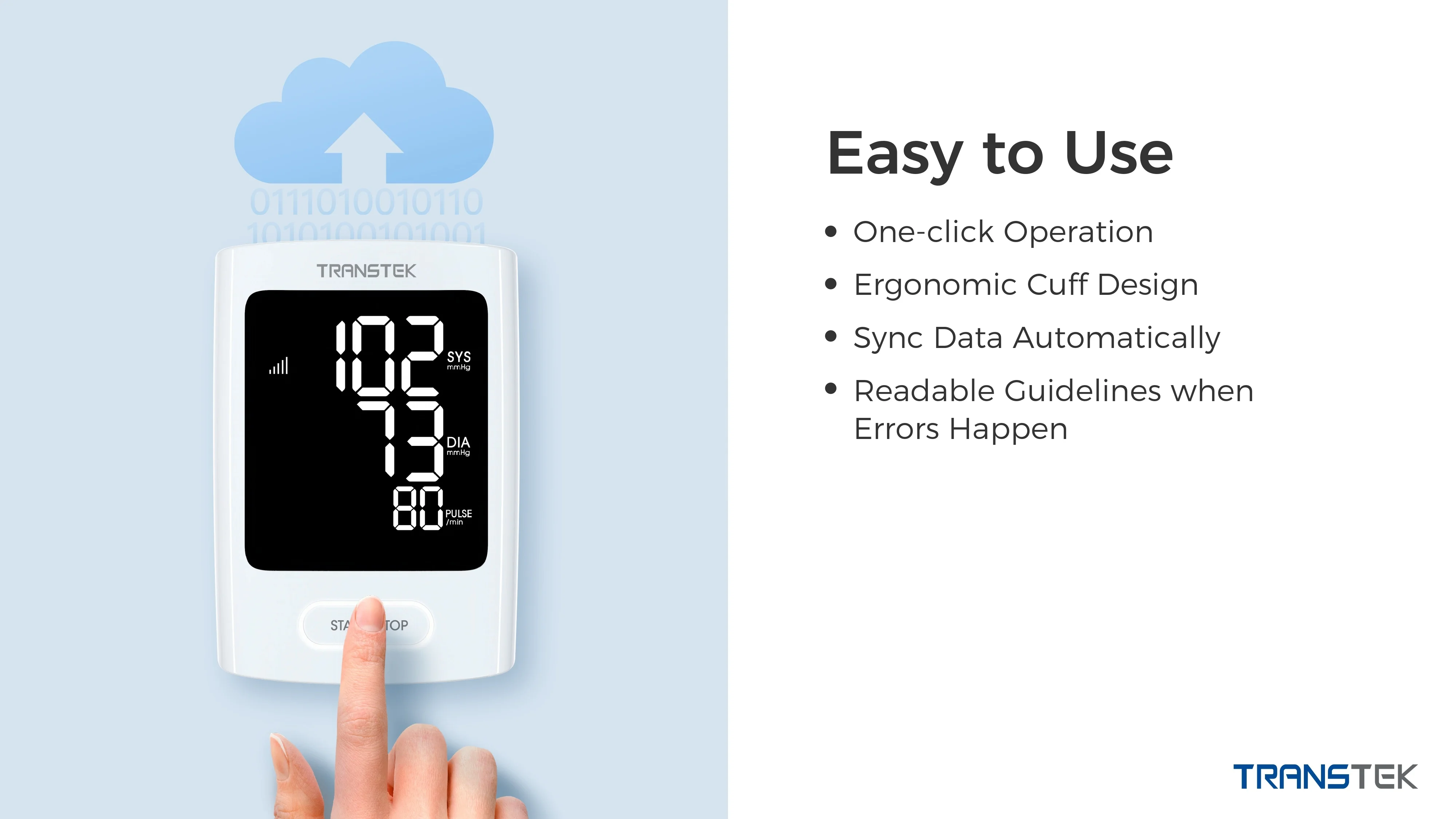 Transtek telemedicine equipment blood pressure monitor upper arm 4G sphygmomanometer