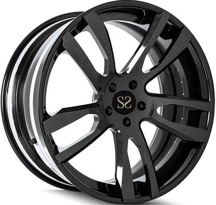 19x8.5 19x11 Matt Barrel and Gloss Black Machined Spoke 2-PC Forged Aluminum Alloy Rims For Porsche 718 Cayman