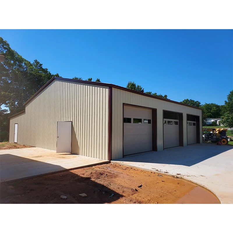 Steel Frame Construction Pole Barn Prefabricated Warehouse Metal Building Steel Structure Shed Workshop