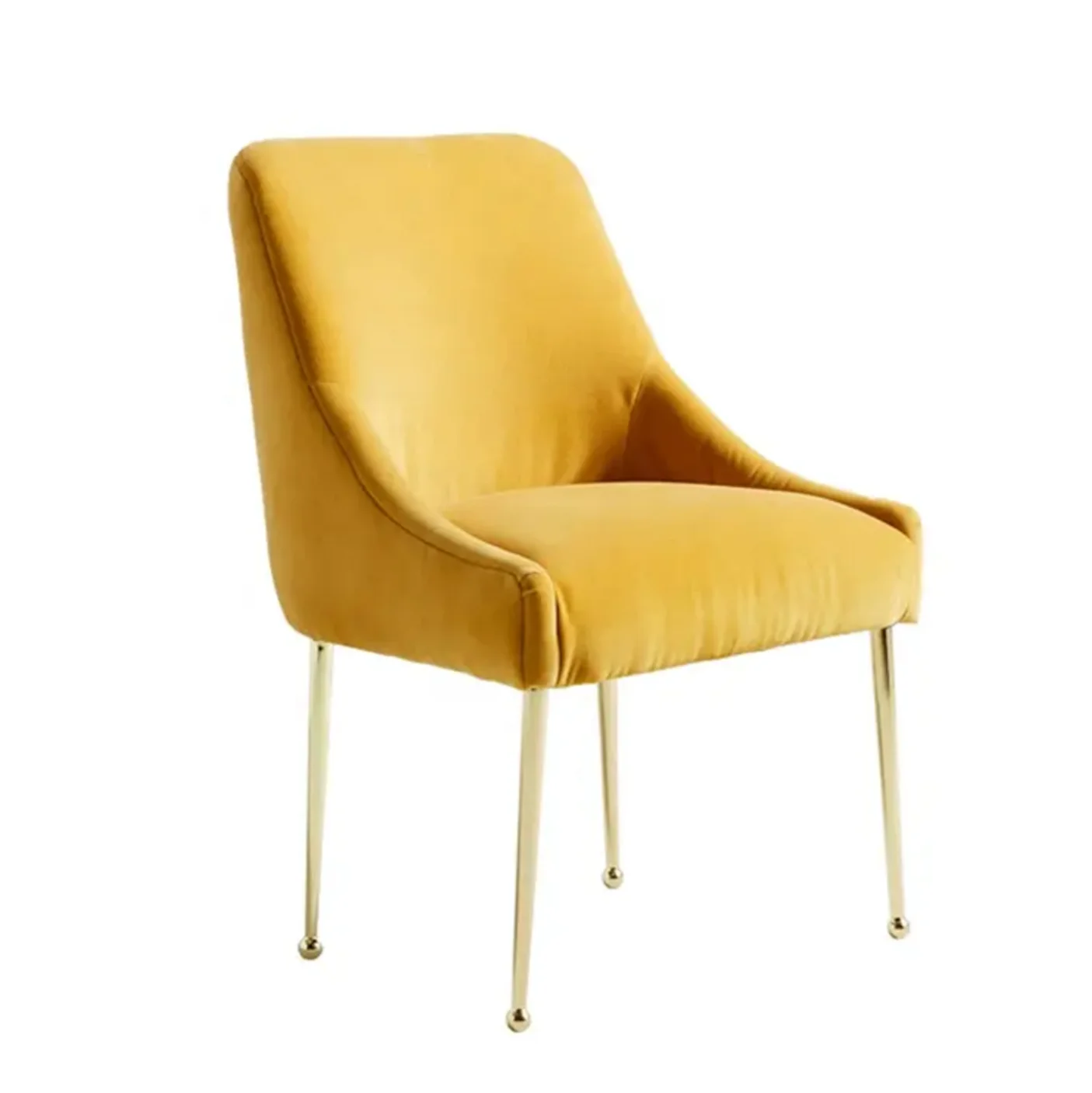 Luxury Wholesale Pink Green Velvet Golden Legs Dressing Room Dining Chairs