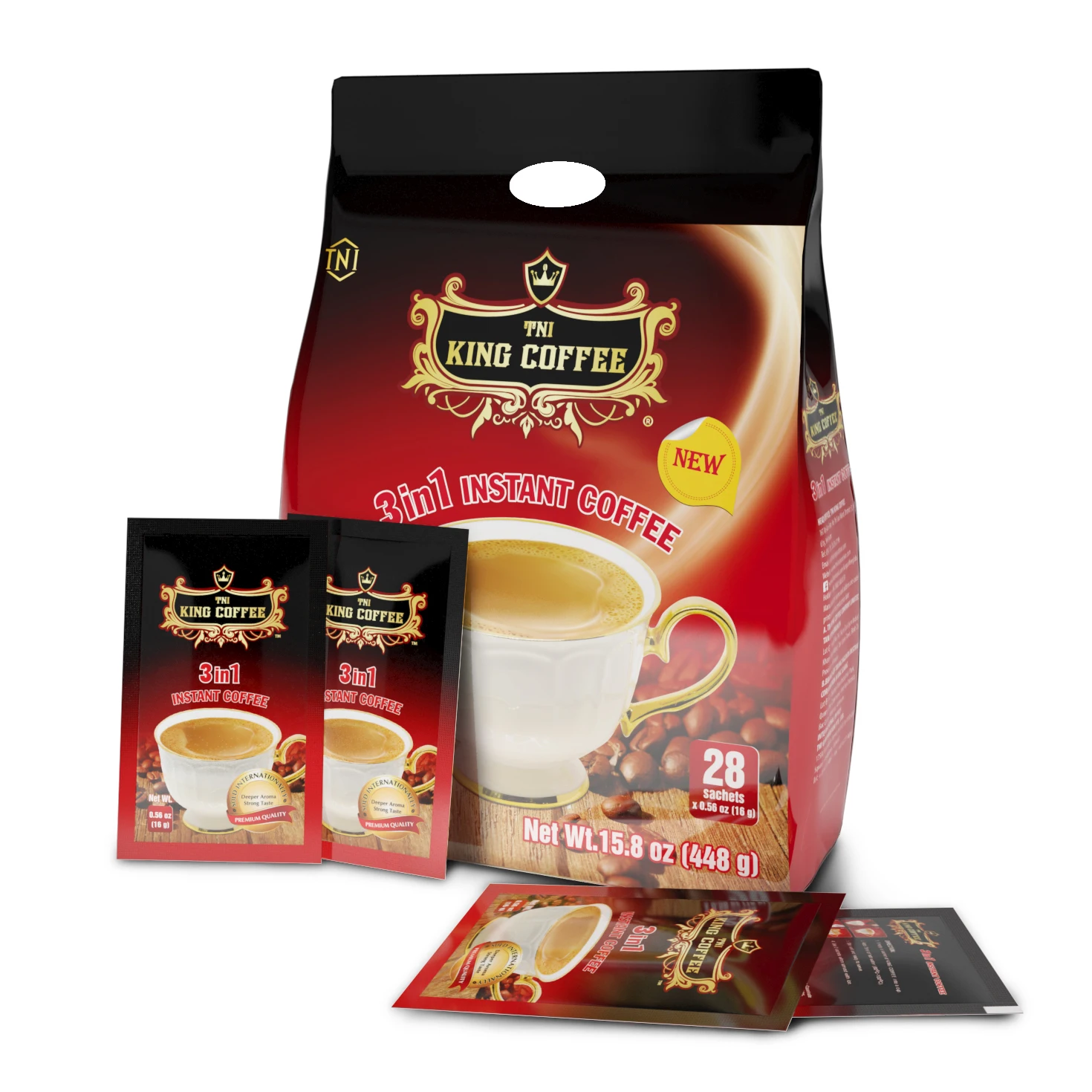 KING COFFEE-вьетнамский 3 в 1, растворимый кофе, 28 пакетиков/пакет, высокое качество, производитель мгновенного кофе