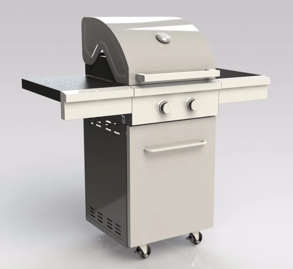 S.S. 4 Burner Stainless steel BBQ Gas Grill patio garden barbecue grill easy clean offset smoker BBQ oven