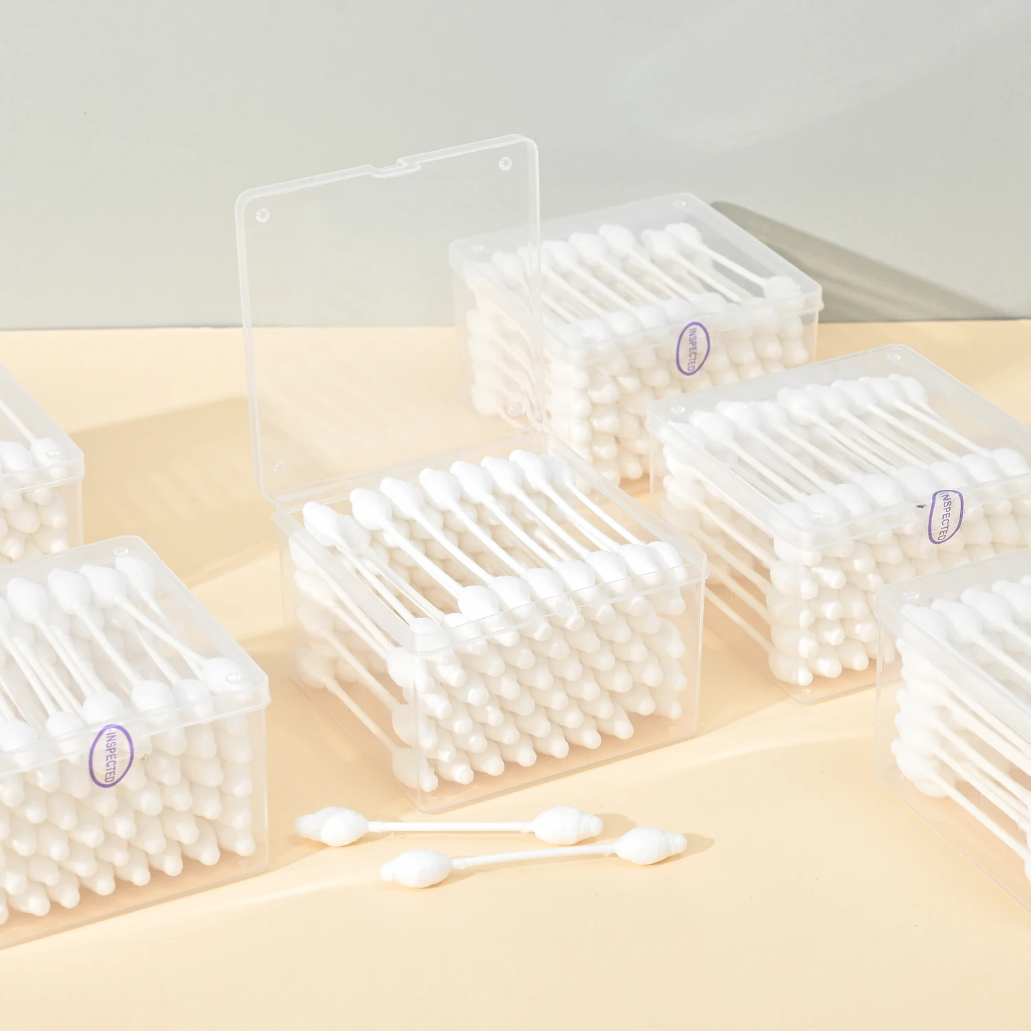 Factory Sales Eco Friendly Double Round Heads Strong Natural Paper Cotton Buds Cotton Swabs Cotton Sticks