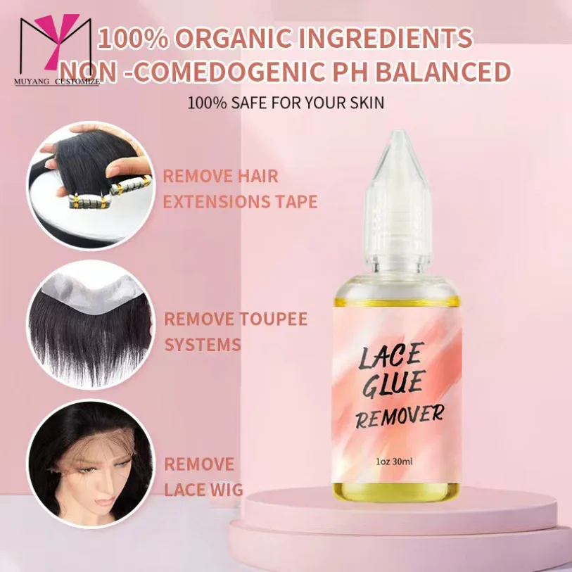 Custom Extreme Hold Waterproof Transparent Lace hair Gel and Remover Waterproof Spray Lace Glue Set