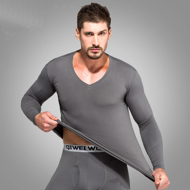 Comfortable modal Long johns  Men Warm crew neck long sleeve thermal top and leggings thermal underwear