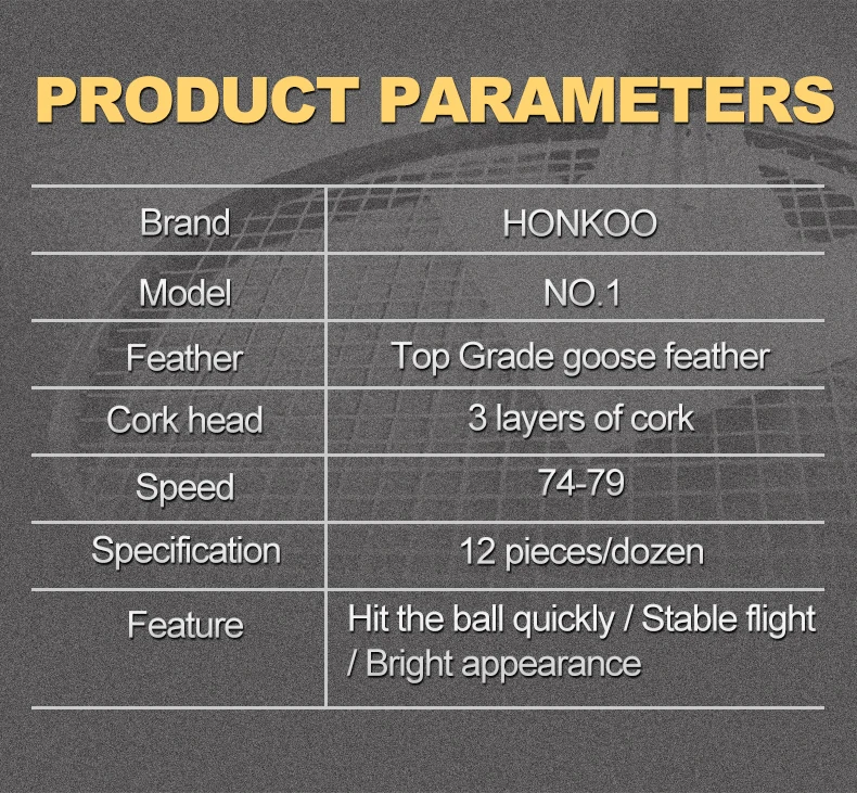 Wholesale Shuttlecock Natural Cork Raw Material Class A Goose Feather Shuttlecocks Badminton