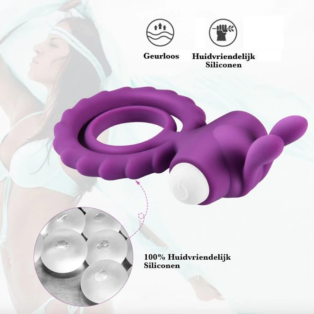 Balls ring Twin Teaser Electric Best seller high quality Soft silicone Vibrating Cock ring adult sexy products for men