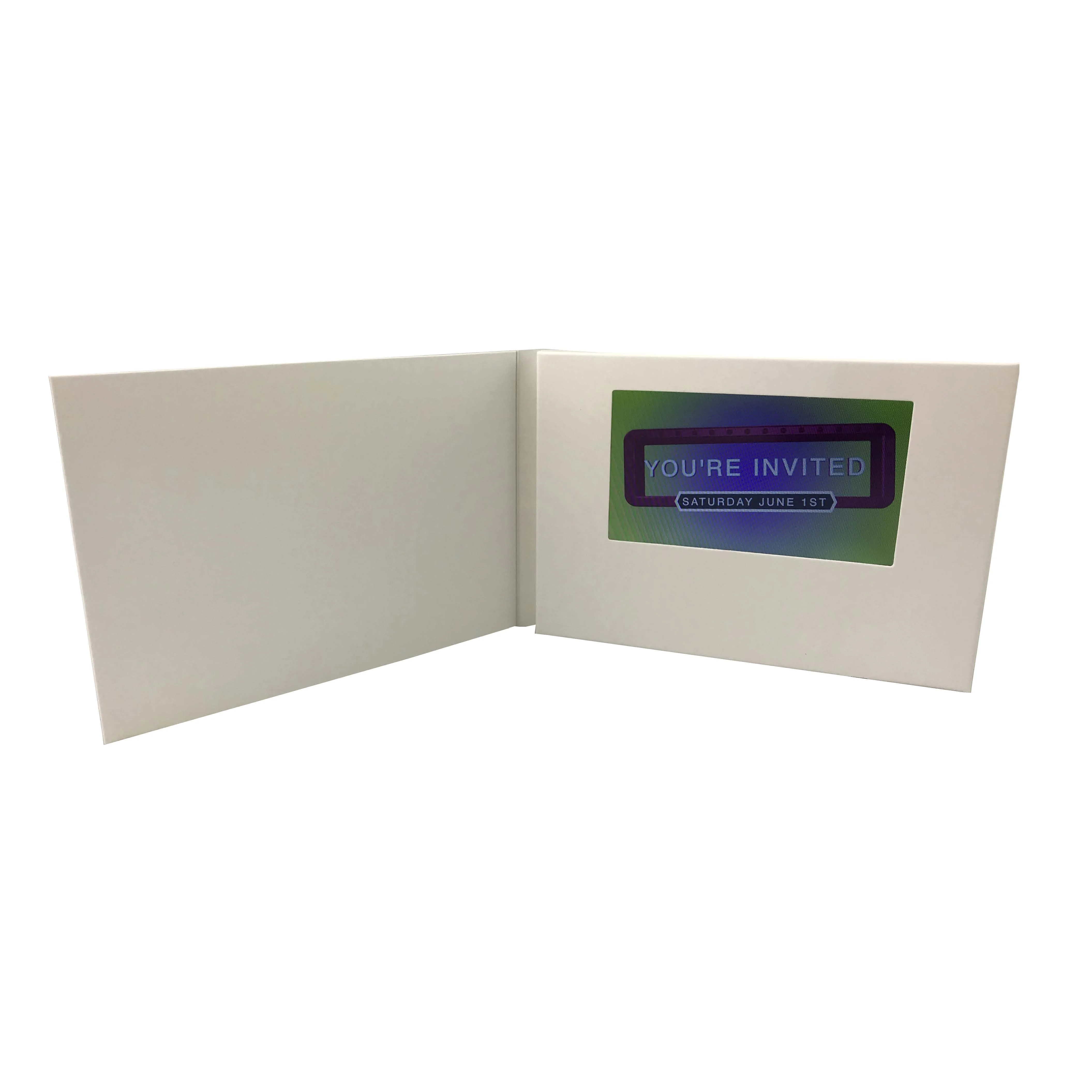 4.3 Inch Digital Birthday Greeting Card LCD Screen Video Brochure Card For Advertising Business Invitation