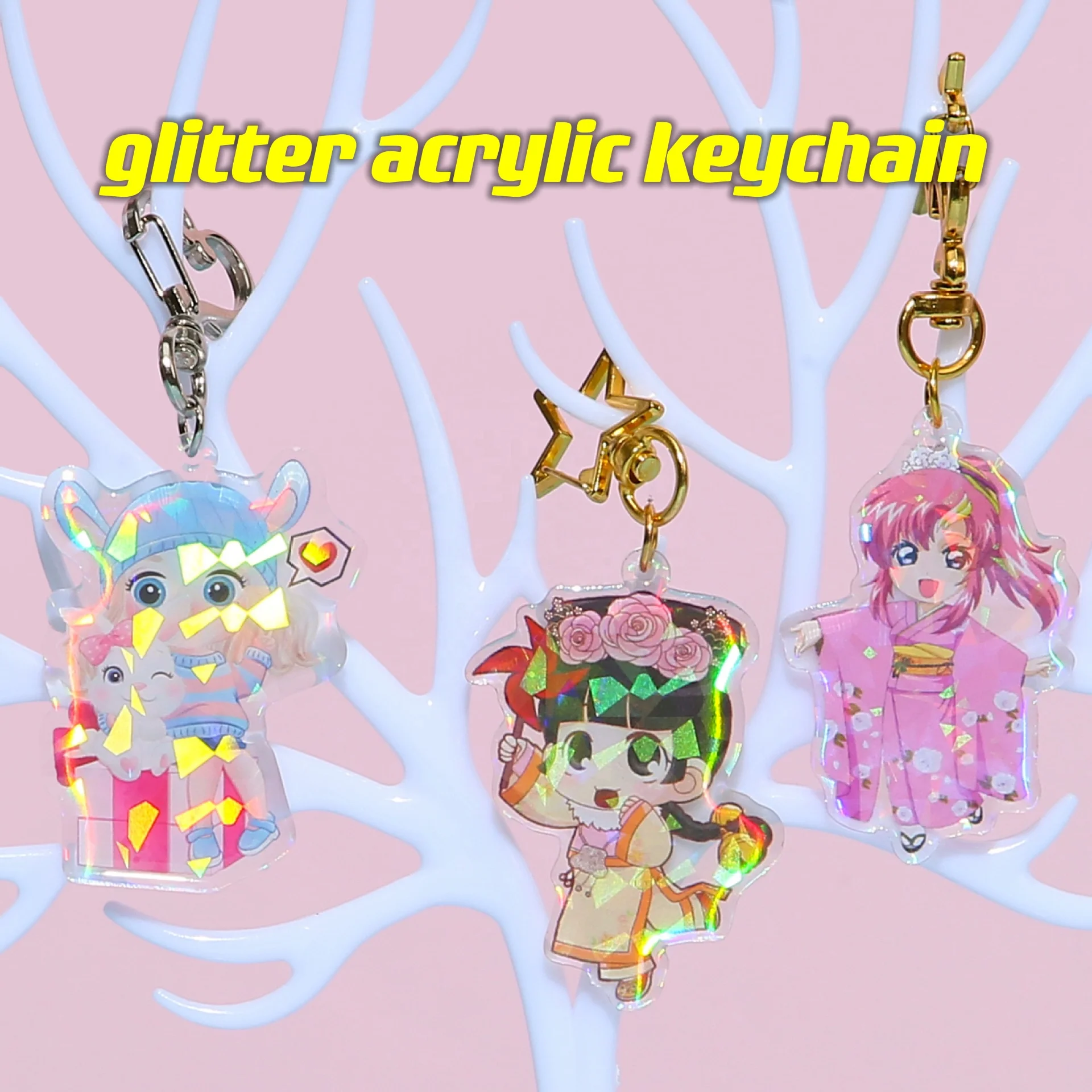 China Supplier High Quality Clear Acrylic Keychain Acrylic Keychain Custom Acrylic Charms KPOP idol keychain