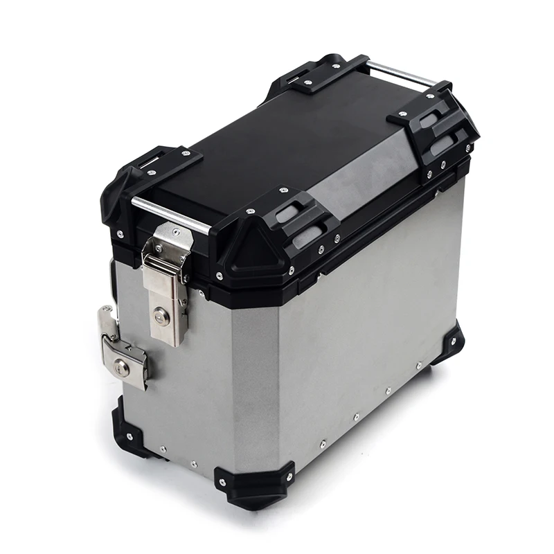 Customized Bending Process Aluminum Alloy Enclosure Waterproof Motorcycle Side Box with Steel Material Drawings