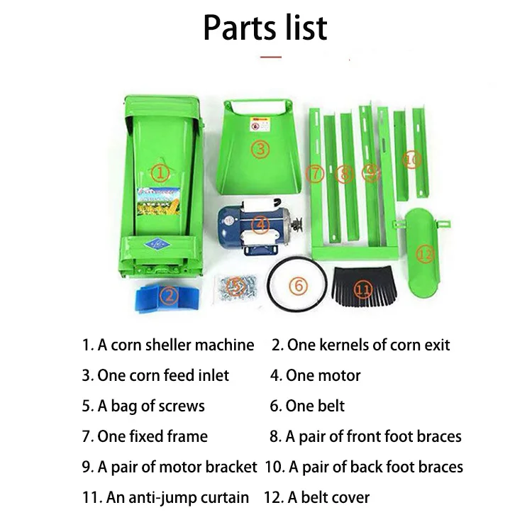 Farm Corn Thresher and Peeling Machine 1500kg/H Electric Corn Maize Sheller Machine