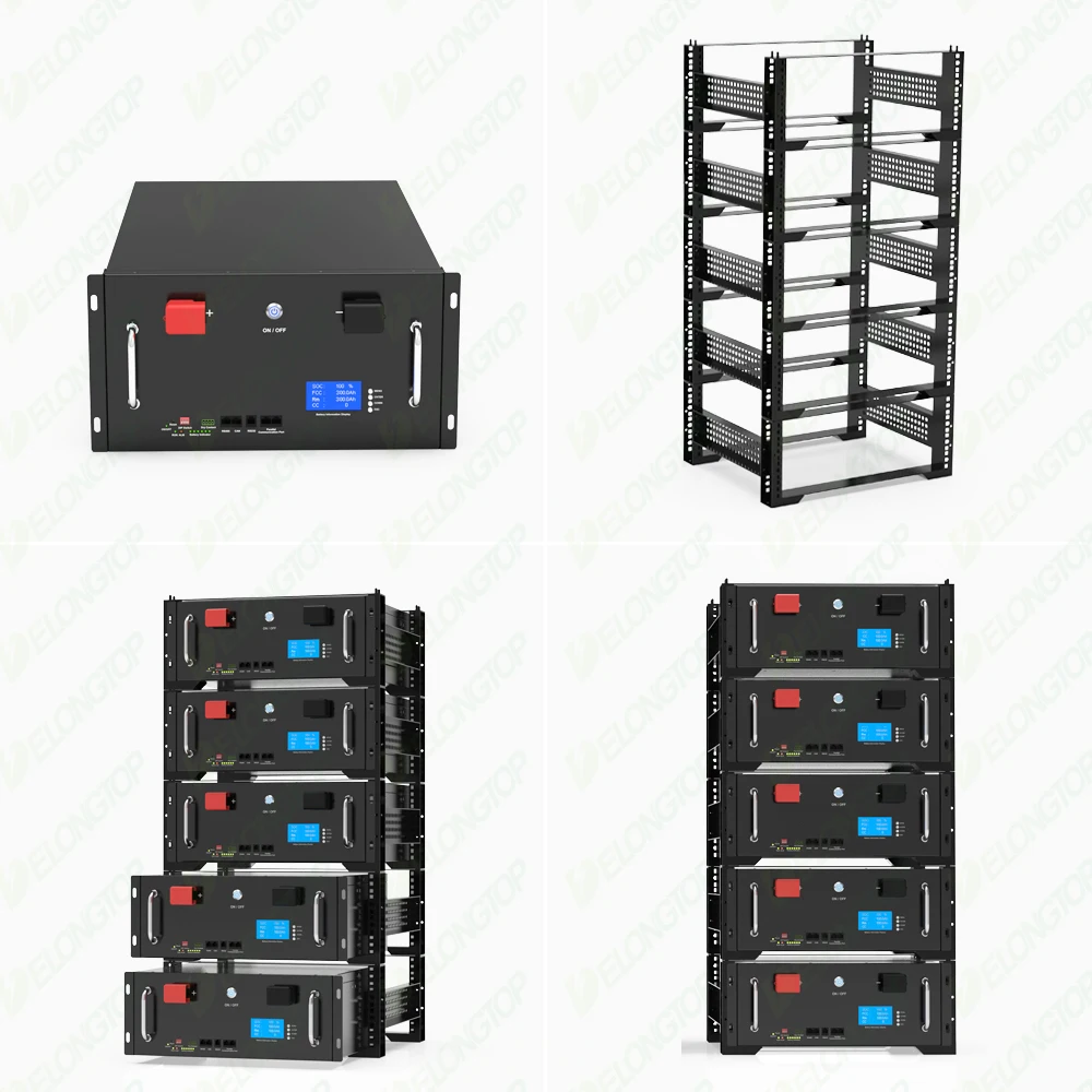Fast Lead Time 48V 100AH 200AH 300AH Rack Mounted Lithium Ion LiFePO4 Battery 51.2V 5KWH 10KWH 15KWH Energy Storage Battery