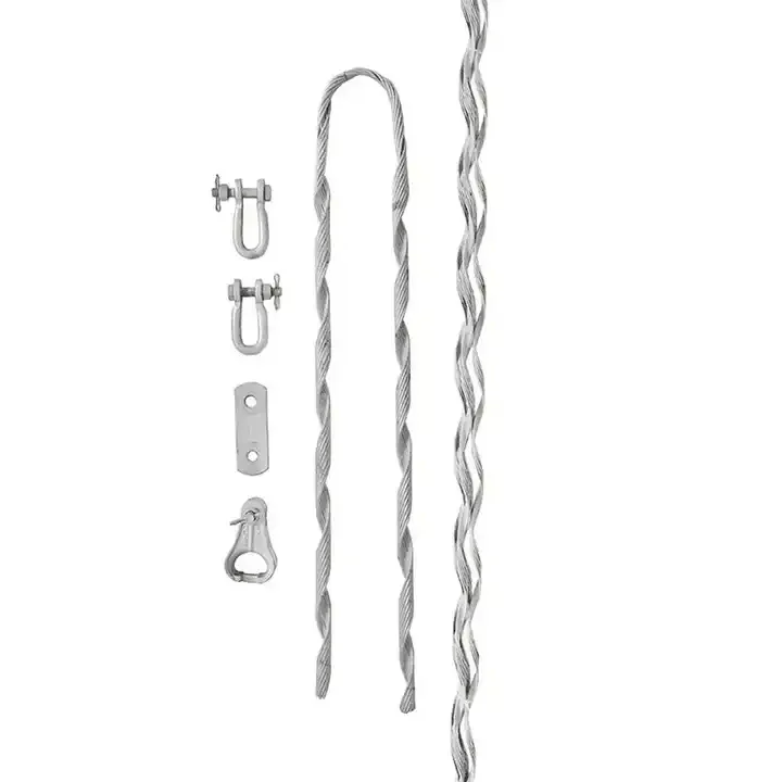 Overhead Pre-twisted ADSS Optical Cable Fitting Line Power Pretwisted Tensioning Clip Prestranded Tension Clamp