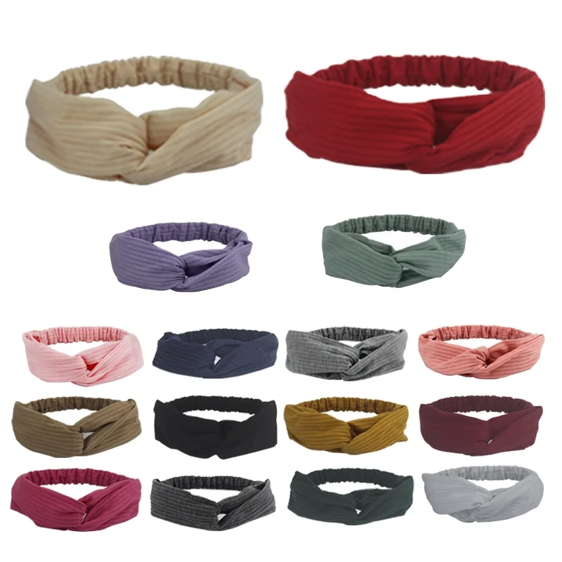 
Women Headband Cross Top Knot Elastic Hair Bands Soft Solid Color Girls Hairband Hair Accessories Twisted Knotted Headwrap 