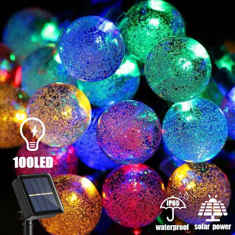 Holiday Solar String Lights Series Outdoor Christmas Strip Fairy Lights For Party/Arch/Patio/Tree/Bistro/Curtain Decorations