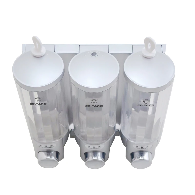 300*3ml Wholesale Bathroom shower soap shampoo dispenser 3 containers CD-3006B