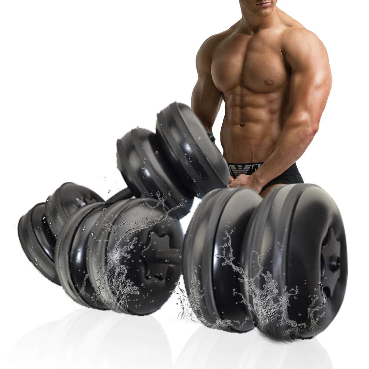 Water-filled Dumbbells Wholesale Gym Home Exercise Lifting Equipment Adjustable weight water filled barbell dumbbells pounds set