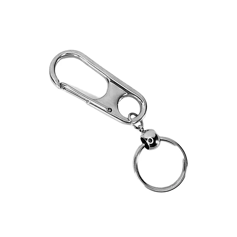 Hot selling stainless steel backpack custom PU material keychain suitable for all bags or doll pendants