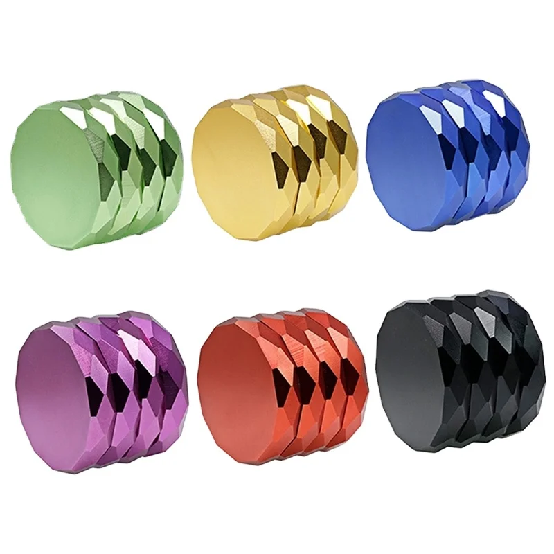 New Design Diamond Shape 4 Pieces 2.5 Inch Metal Tobacco Spice Herb Hand Grinder OEM Logo Cigarette