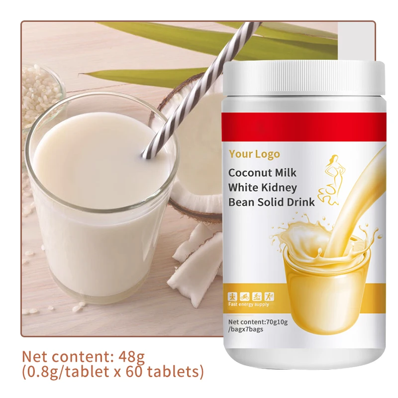 OEM private labels detox tea Coconut milk white kidney bean solid drink weight loss slimming Milk tea powder