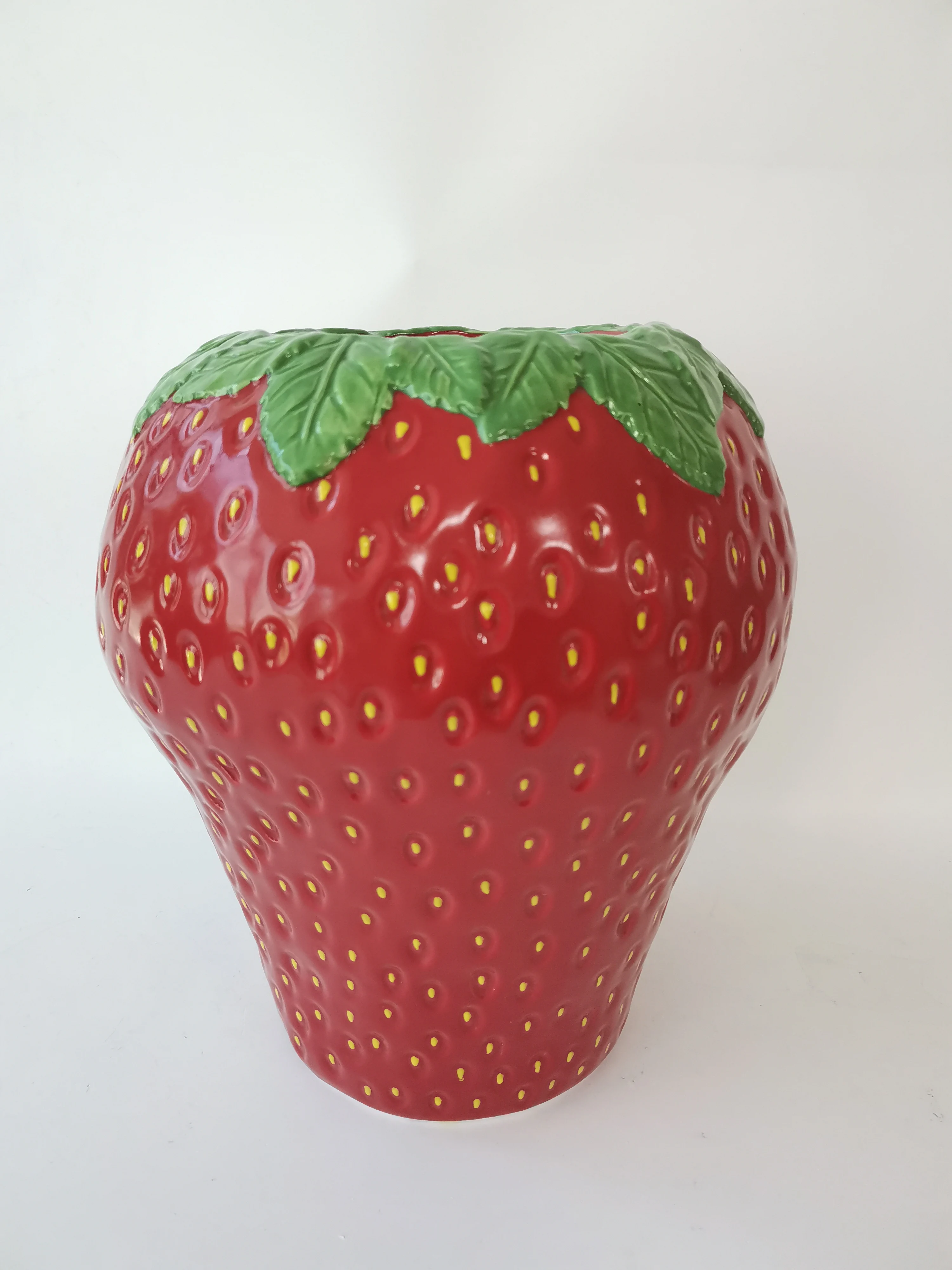 Ceramic Fruit Lemon Strawberry Vase