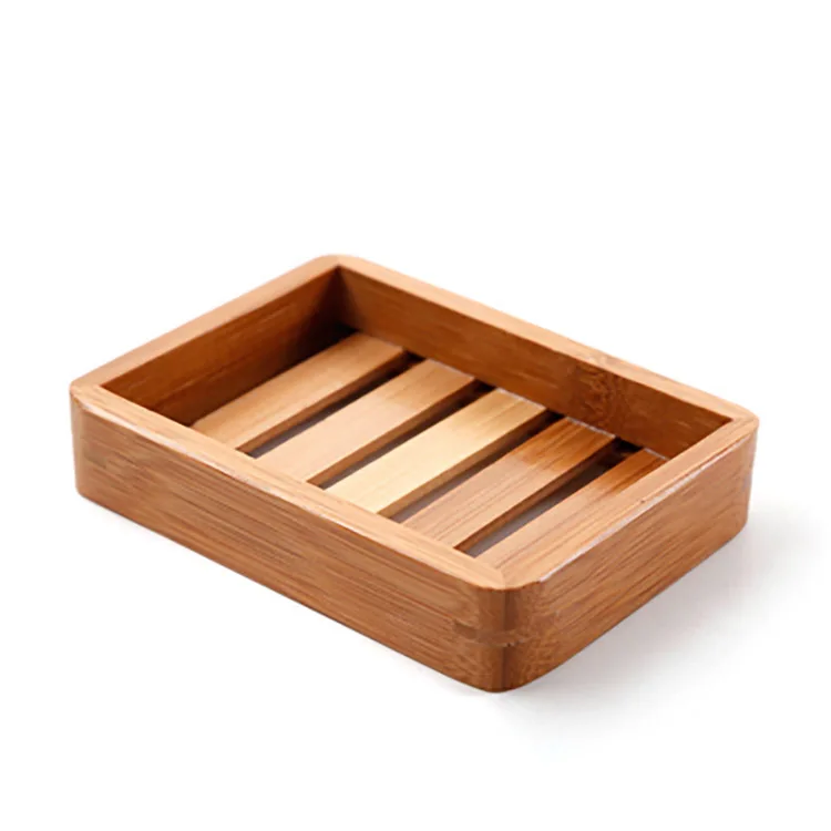 
Manual Wooden Soap Tray Holder Bathroom Soap Dish Japanese Style Bamboo Soap Rack 