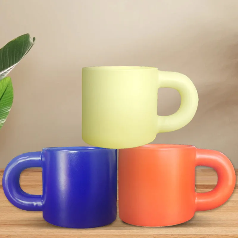 Modernqiu Wholesale 310ml Ceramic Mug Classic Eco-Friendly Stoneware Coffee Milk Cup with Handle Custom Sublimation Cups