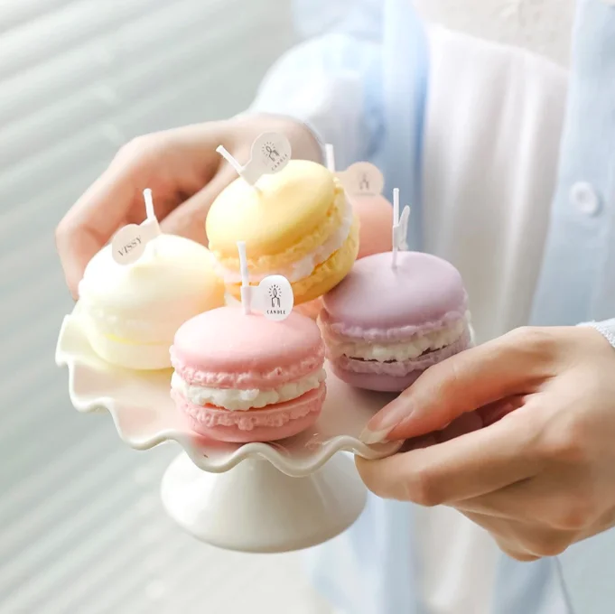 wholesale cute macaron scented candle aroma candle high quality gift for indoor macaron scented candle