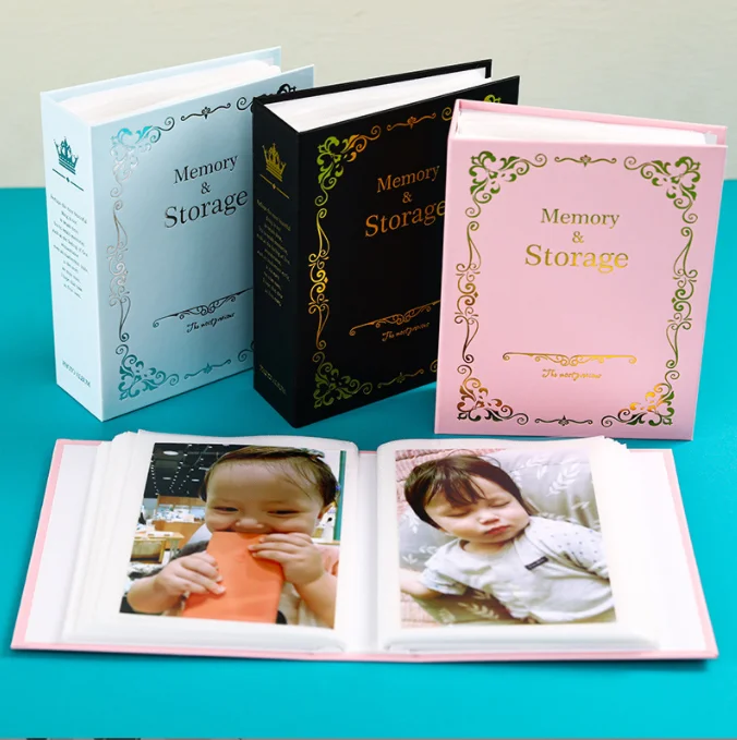 Lerp&Wholesale 100 Pockets baby wedding Photo Album 6 Inch 2 Color Paperboard Photo Album 4x6