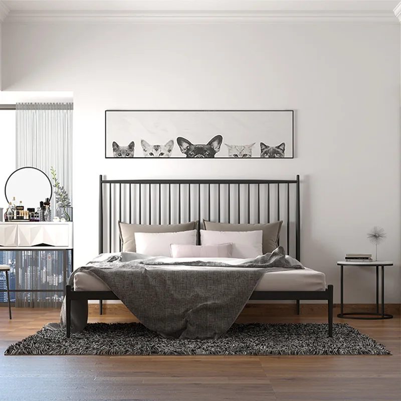 Kainice Wholesale Bedroom Furniture Cheap Metal Full Size Bed Frame Double Queens Beds Frames For Adult And Kids