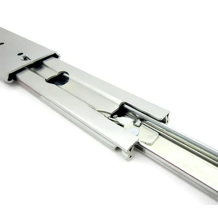 CS2076LK 76mm 225KG load rated long drawer slide Heavy duty lock drawer slide expansion guide