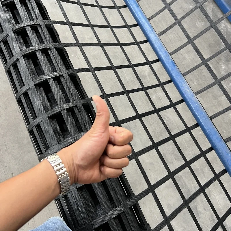 100kn/m-100kn/m High Strength Biaxial Polyester Pet Geogrid Steel-plastic composite geogrid for Road Subgrades