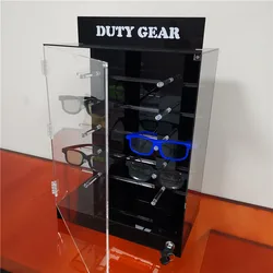 Custom clear acrylic eyeglass display cabinet