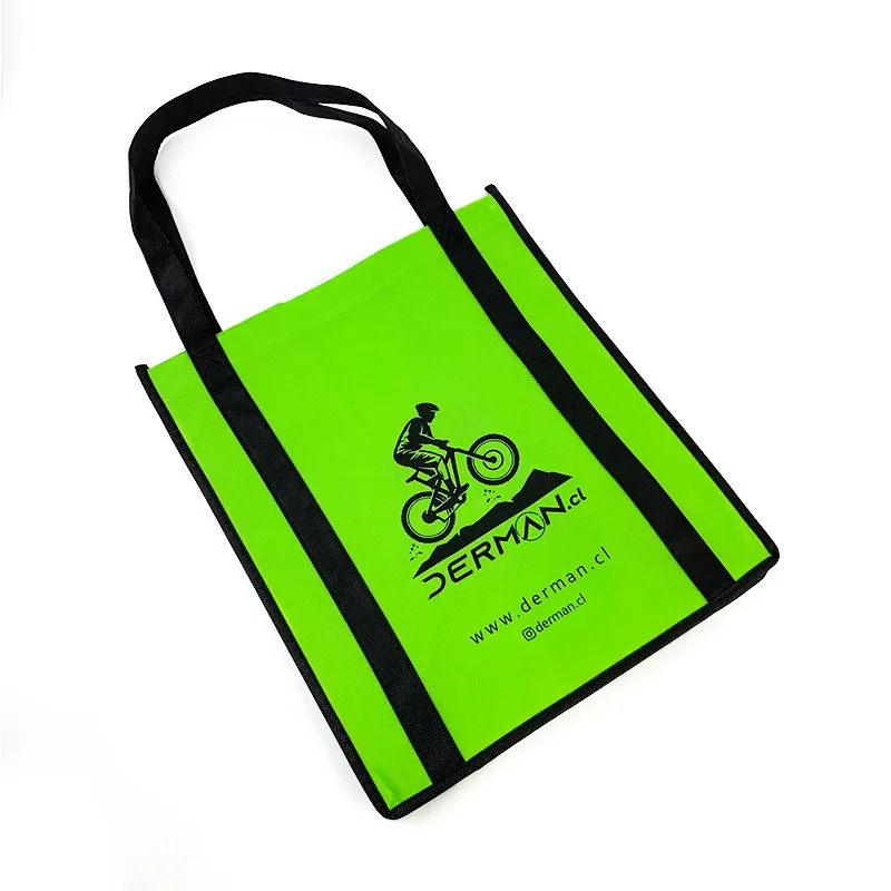 Recycled printable pattern Promotion Cheap Customized Blue Foldable Bolsas supermarket Tnt non woven foldable tote shopping Bag