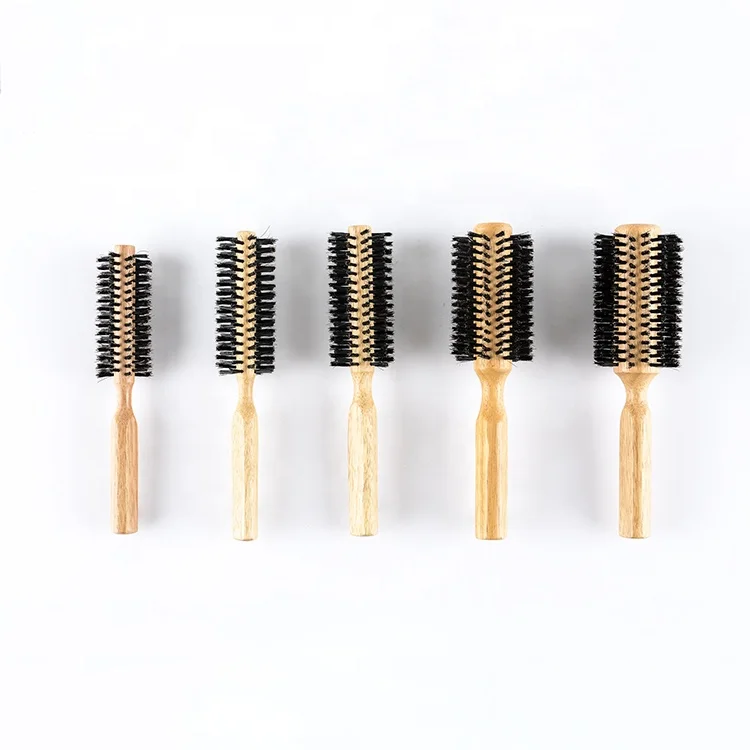 Luxe boar bristle brush hair professional hair styling tools boar bristle brush with long handle