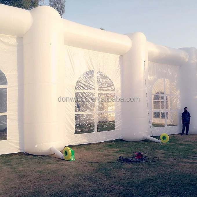 30x30 Backyard Commercial Large white led Wedding Event Party Led Light Cube Inflatable Nightclub Tent