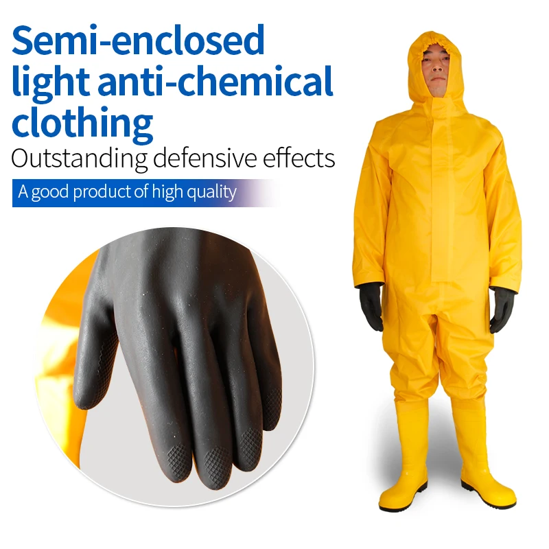 Chemical Resistant Protective Clothing coverall With Air Respirator