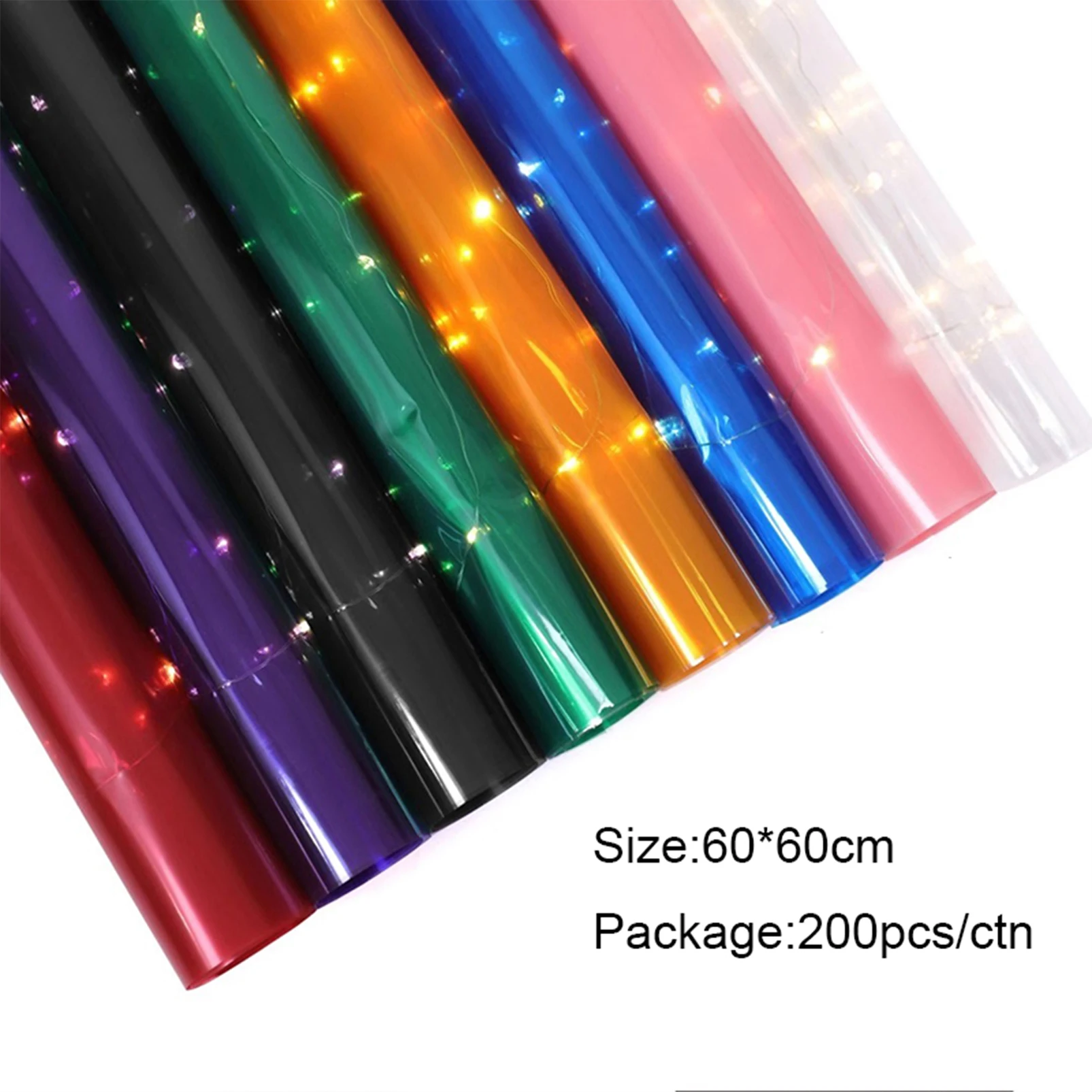 JODY Korean cellophane opp glowing luminous film with electrons flower packaging bouquet wrapping decorative paper