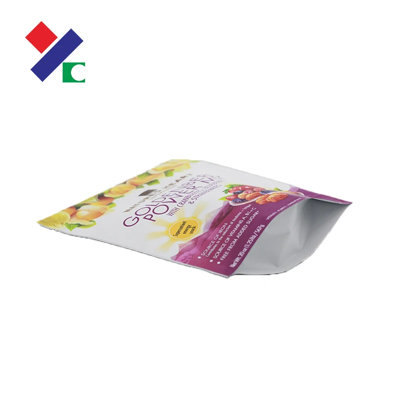 Матовая отделка Алюминий фольга yucai пластик сбоку уплотнения встать мешок упаковки еда сумка al